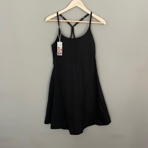 Halara LONGER Everyday Cloudful Backless Dress Euphoria w Adjustable Straps